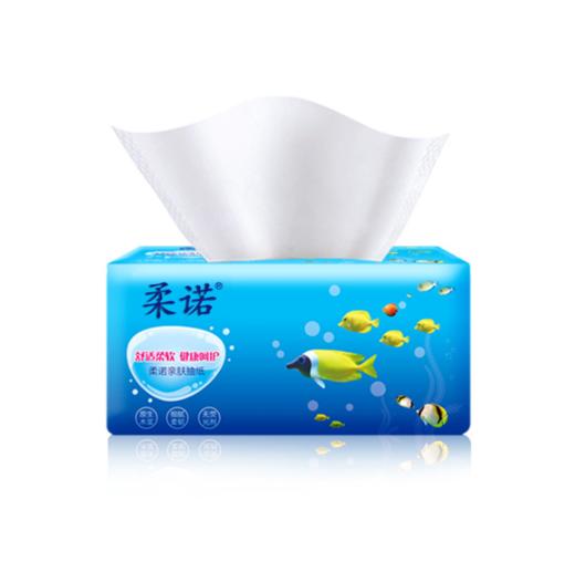 【抽纸】柔诺原木纸巾婴儿抽纸四层300张面巾纸餐巾纸家用卫生纸 商品图1