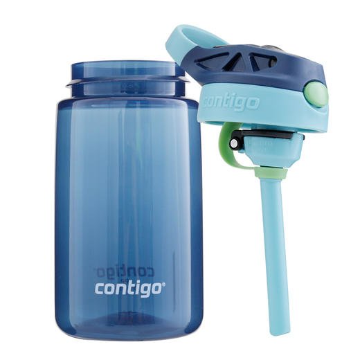 美国contigo康迪克无缝吸嘴儿童吸管杯便携塑料学生水杯400ml男生款3只装HBC-GIZ108【2020普惠装】 商品图3