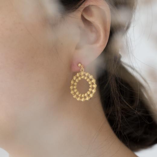 TRIPLE OOO｜圆环耳饰｜金色 商品图2