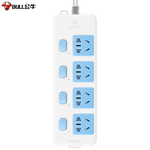 公牛（BULL）新国标插座/插线板/插排/排插/接线板/拖线板 4位分控全长1.8米 GN-315 商品图2