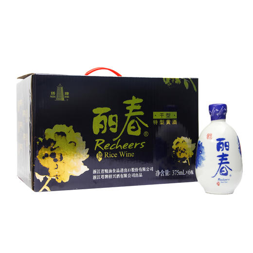 塔牌 绍兴黄酒 丽春 手工特型黄酒 干型黄酒 375ml*6瓶 整箱装 商品图0