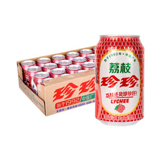 珍珍 荔枝碳酸饮料 330ml*24听 80、90后童年的味道 商品图1