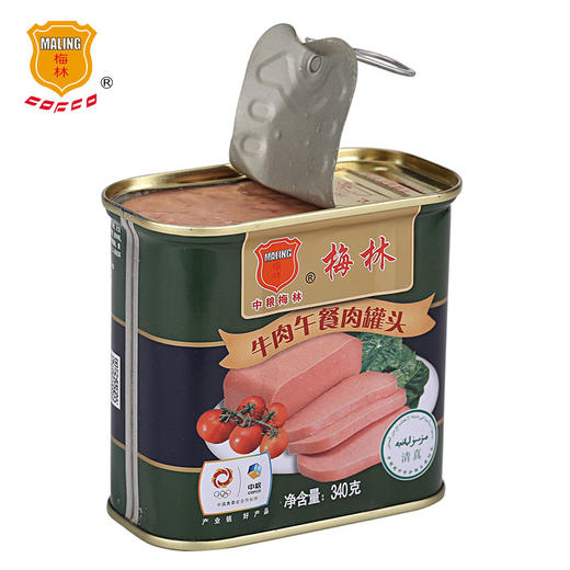 梅林 清真 牛肉午餐肉罐头  即食 340g 中粮出品 商品图2