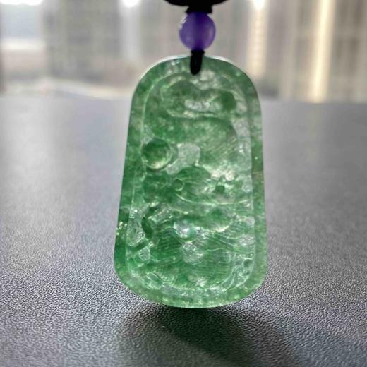 翡翠冰种满绿龙牌 商品图8