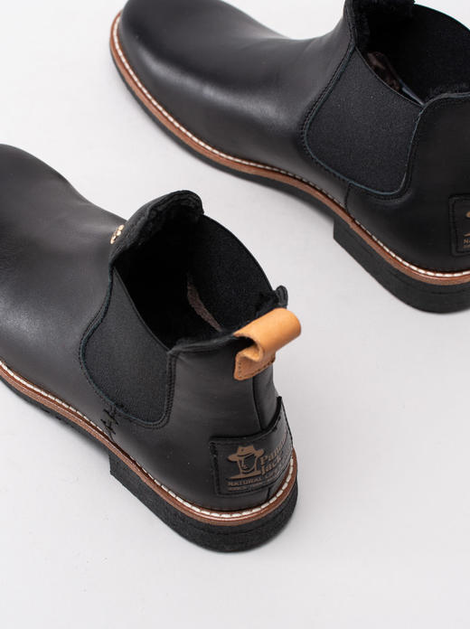 断码特价37码&40码——西班牙原产羊毛款皮毛一体女士皮靴黑色GLTB1(高品质纯天然羊毛内衬) 商品图4