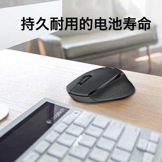 罗技（Logitech）M275(M280) 鼠标 无线鼠标 办公鼠标 右手鼠标 白色 带无线2.4G接收器 商品图4