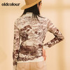 oldcolour复古花色长袖T恤女M42023249 商品缩略图2