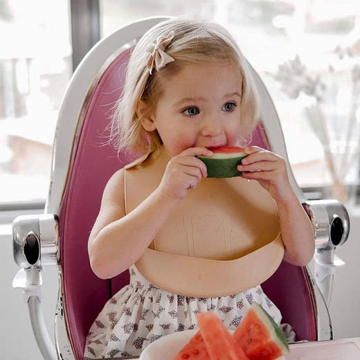 澳洲熊熊猫猫宝宝围兜婴儿童超软硅胶防水吃饭兜小孩围嘴 商品图1