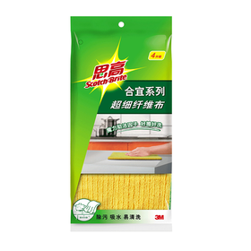 3M 思高合宜系列 多用途柔软抹布 超细纤维清洁布 4片装
