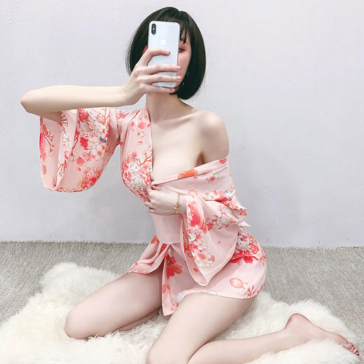 日式印花火辣套装 性感可爱 雪纺开衫 商品图1