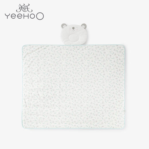 英氏新生婴儿被子枕头2件套宝宝春款薄夹棉床品套件YEBZJ01001A01 商品图0