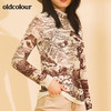 oldcolour复古花色长袖T恤女M42023249 商品缩略图3
