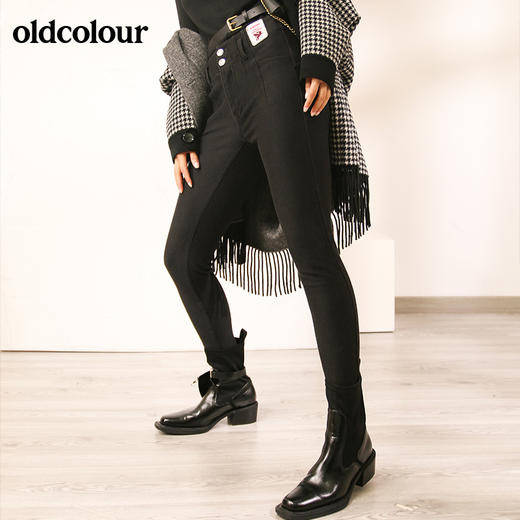 oldcolour时尚气质修身显瘦水洗牛仔长裤M44113403 商品图0