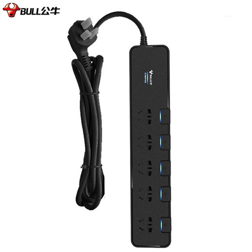 公牛（BULL）抗电涌抗浪涌插座/插线板/插排/排插/接线板/拖线板  5位分控全长3米 保护智能电器 GN-H3053 商品图2