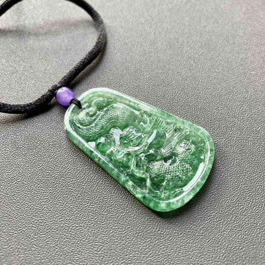 翡翠冰种满绿龙牌 商品图3