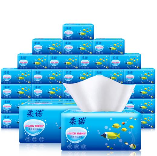 【抽纸】柔诺原木纸巾婴儿抽纸四层300张面巾纸餐巾纸家用卫生纸 商品图2