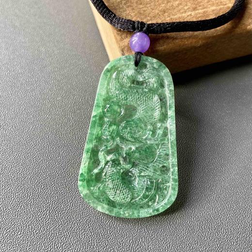 翡翠冰种满绿龙牌 商品图0