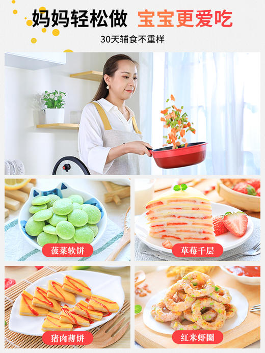 马克西姆辅食必备不粘锅，微压设计，一口锅=平底锅+奶锅+煎锅+炒锅+炖锅 商品图3