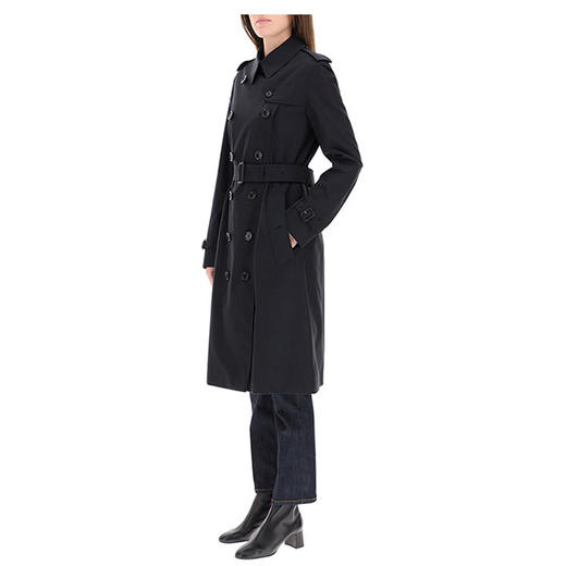 【二】BURBERRY 巴宝莉 女士肯辛顿版型 – 长款 Heritage Trench 束腰风衣 黑色 8027911 A1177 商品图2