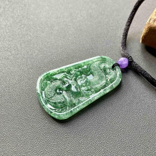 翡翠冰种满绿龙牌 商品图2