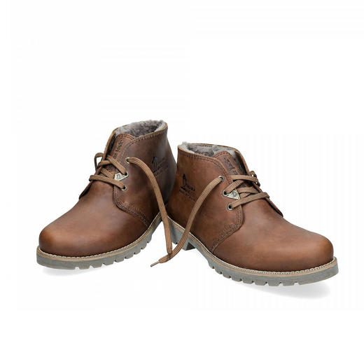 断码特价41码&45码——西班牙原产羊毛款皮毛一体男士皮鞋踝靴BPLC5棕色（高品质纯天然羊毛内衬） 商品图1