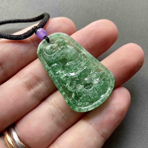 翡翠冰种满绿龙牌 商品图6