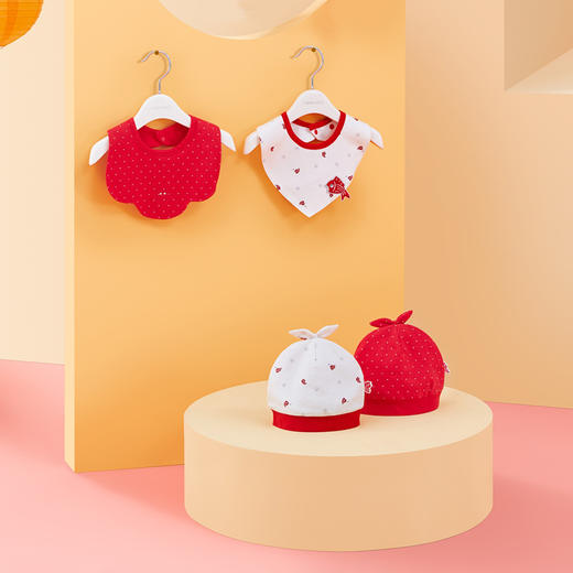 英氏新生婴儿圆顶胎帽宝宝春秋四季纯棉帽子2件装YLSJJ01001A01 商品图1