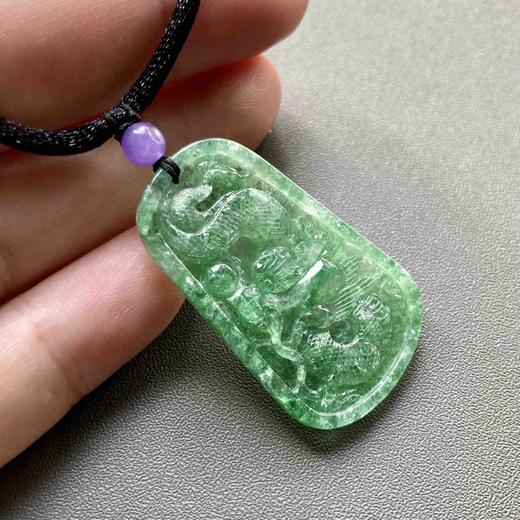 翡翠冰种满绿龙牌 商品图7