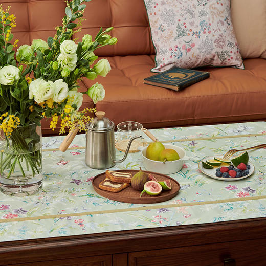 春日后花园茶几巾客厅北欧防水桌布长方形美式盖布 商品图0
