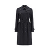 【二】BURBERRY 巴宝莉 女士肯辛顿版型 – 长款 Heritage Trench 束腰风衣 黑色 8027911 A1177 商品缩略图0