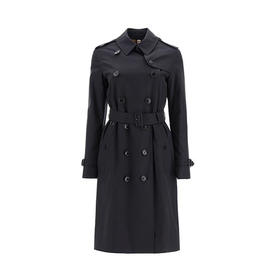 【二】BURBERRY 巴宝莉 女士肯辛顿版型 – 长款 Heritage Trench 束腰风衣 黑色 8027911 A1177