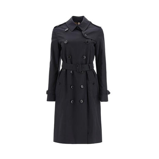 【二】BURBERRY 巴宝莉 女士肯辛顿版型 – 长款 Heritage Trench 束腰风衣 黑色 8027911 A1177 商品图0