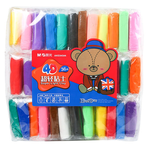晨光(M&G)文具36色/4D超轻黏土 彩泥粘土橡皮泥 小熊哈里系列袋装儿童手工DIY玩具(适合3岁以上)AKE04544 商品图0