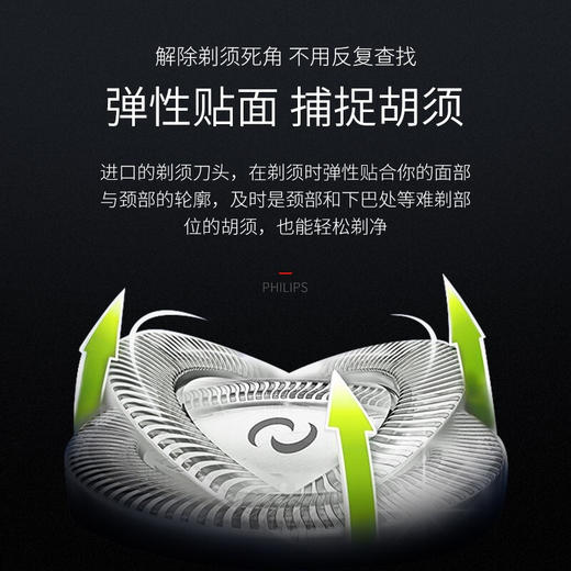 飞利浦（PHILIPS）剃须刀电动男士 便携充电式剃胡刀胡须刀进口双刮胡子刀 PQ190/16 商品图6