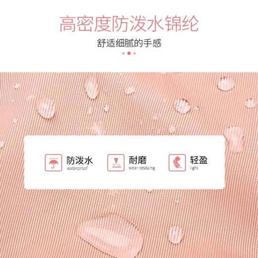 第九城V.NINE 双肩包女士防泼水旅行背包大容量15.6英寸电脑包校园情侣高中大学生上课简约书包男 粉配灰 商品图2