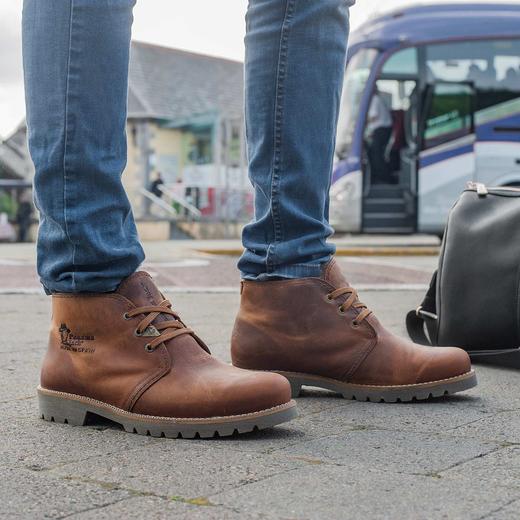 断码特价41码&45码——西班牙原产羊毛款皮毛一体男士皮鞋踝靴BPLC5棕色（高品质纯天然羊毛内衬） 商品图4