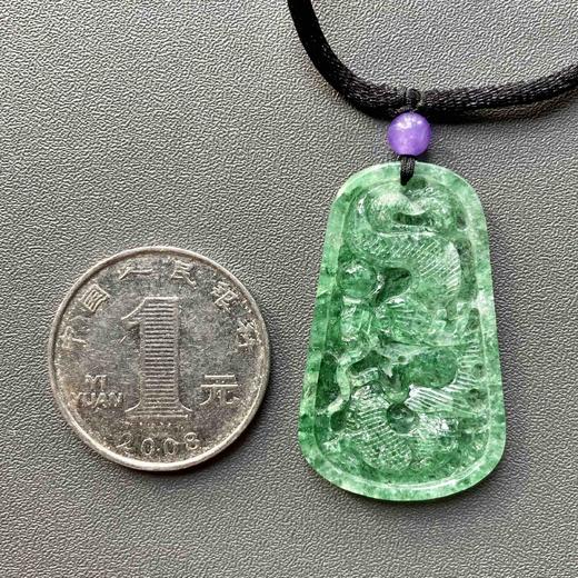 翡翠冰种满绿龙牌 商品图4