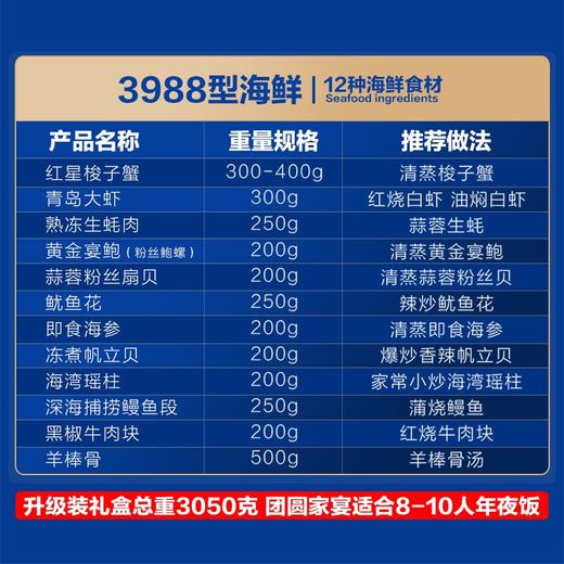 皇家船长国产海鲜礼盒12种食材3988型3050g(T) 商品图2