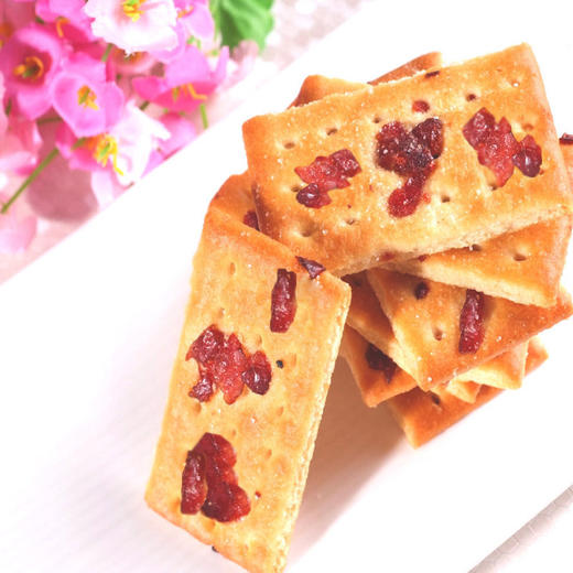 土斯（Totaste） 蔓越莓饼干（含蔓越莓果粒） 休闲零食蛋糕甜点心 实惠分享装360g 商品图1