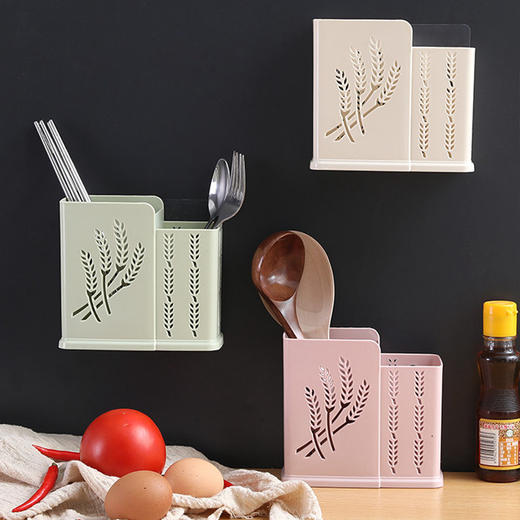 熊诺居家厨房无痕粘贴筷子笼颜色随机 商品图1