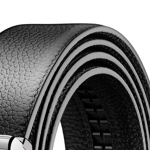 七匹狼男士皮带升级加宽版自动扣中青年头层牛皮裤腰带7A513131000黑色（120-125CM） 商品图4