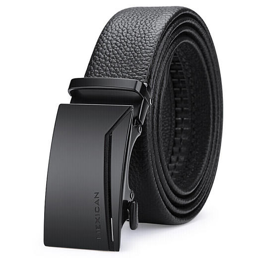 稻草人皮带礼盒套装 男士头层牛皮钱包+头层牛皮自动扣腰带送礼礼盒装MMLH200049-02（110-125cm) 商品图3