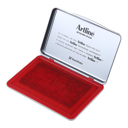日本旗牌(Shachihata)Artline办公财务银行会计速干快干水性印台印泥橡胶章通用印台 56*90mm 红色 EHJ-2 商品图5