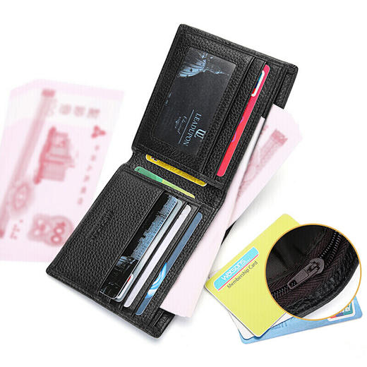 稻草人皮带礼盒套装 男士头层牛皮钱包+头层牛皮自动扣腰带送礼礼盒装MMLH200049-02（110-125cm) 商品图5