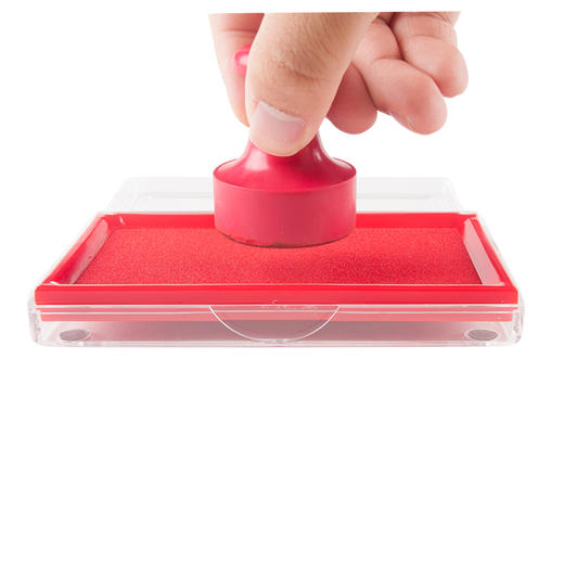 晨光(M&G)文具红色财务专用印台 138*88mm方形透明快干印泥 单个装AYZ97513 商品图2