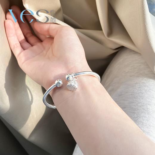 麻花莲蓬足银9999开口手镯 商品图3