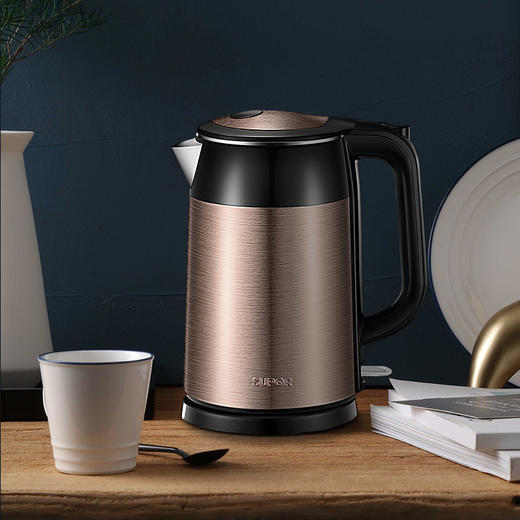 苏泊尔（SUPOR）电水壶热水壶 1.7L全钢无缝双层防烫电热水壶  304不锈钢烧水壶 SWF17E13B 商品图1