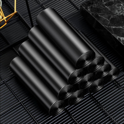 毕亚兹 背心手提式垃圾袋 100只装50*60cm*5卷中大号加厚垃圾袋 家用办公分类垃圾桶袋 商品图1