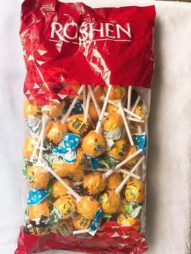 俄罗斯棒棒糖如胜乌克兰进口混合水果味双色乳酸儿童笑脸糖果