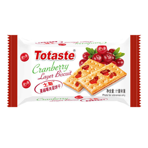 土斯（Totaste） 蔓越莓饼干（含蔓越莓果粒） 休闲零食蛋糕甜点心 实惠分享装360g 商品图5